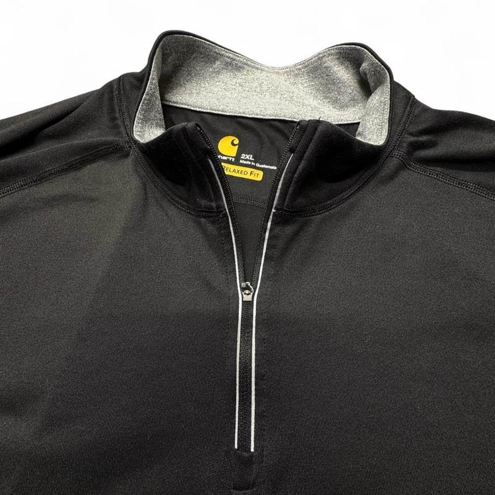Carhartt Force 1/4 Zip Shirt Men’s 2XL Black Long Sleeve Relaxed Fit O17 - Picture 3 of 7
